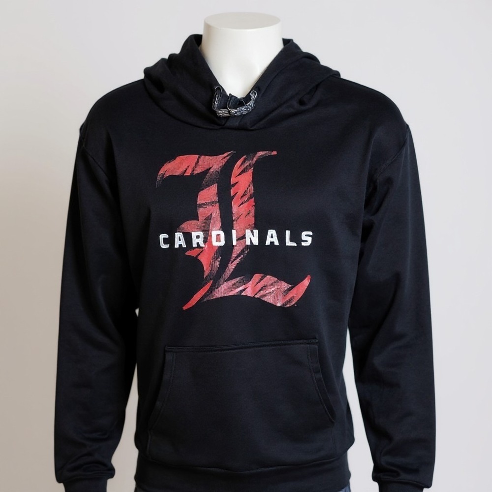 Adidas Mens XXL Louisville Cardinals Hoodie Black ClimaWarm Pullover Sweatshirt